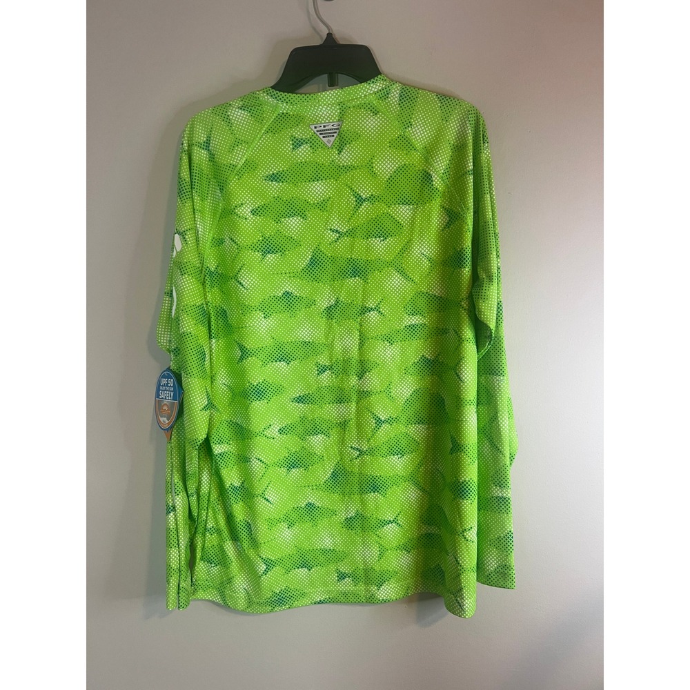 Columbia PFG Terminal Tackle Long Sleeve Shirt Mens Medium Green FM1091-378 - Picture 2 of 5